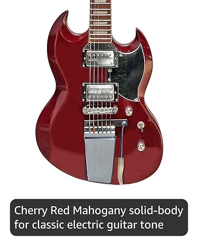 Amazon.com: IYV IVSV-300 CHERRY RED Solid-Body Electric Guitar